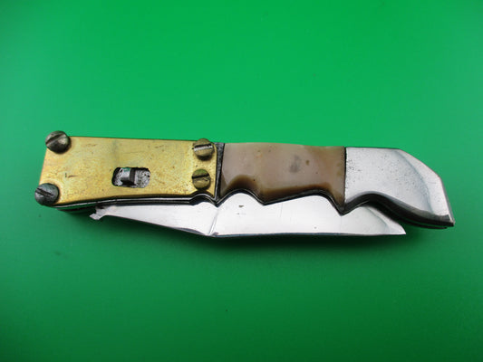 RPK 17cm Russian Prison Knife Tan handles switchblade