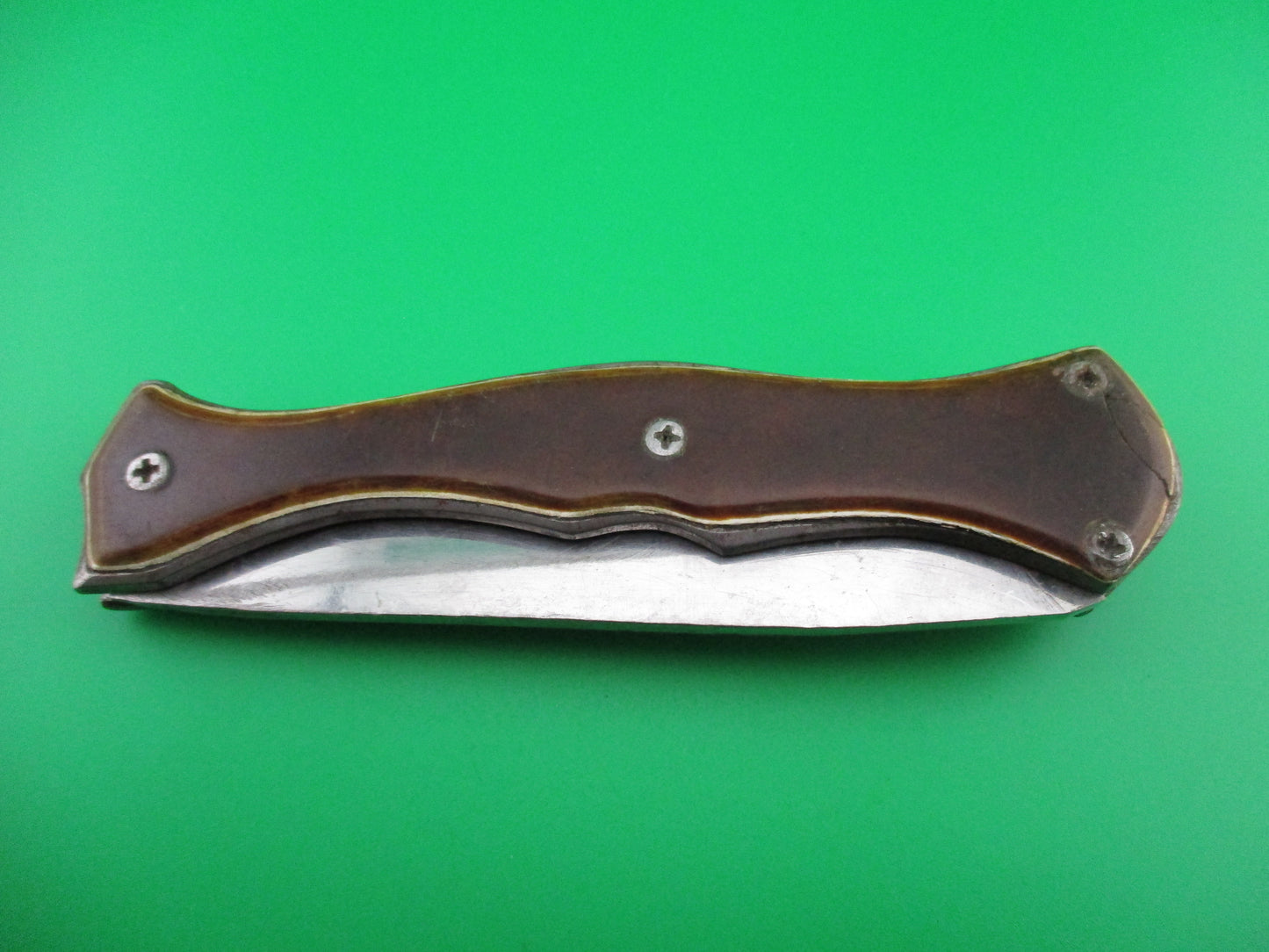 RPK 22cm Russian Prison Knife Caramel handles vintage switchblade