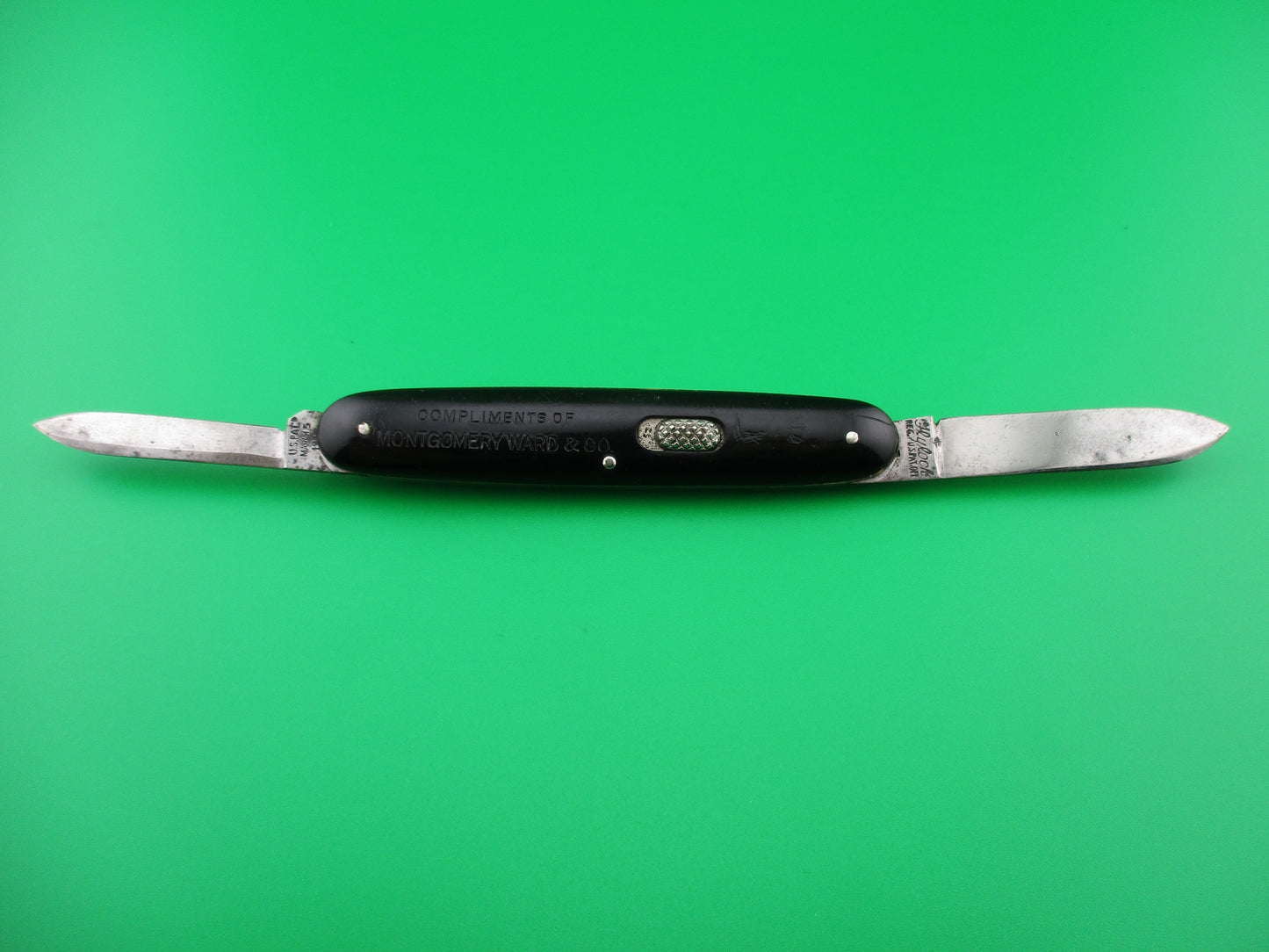 FLYLOCK Double Black switchblade Montgomery Ward & Co knife