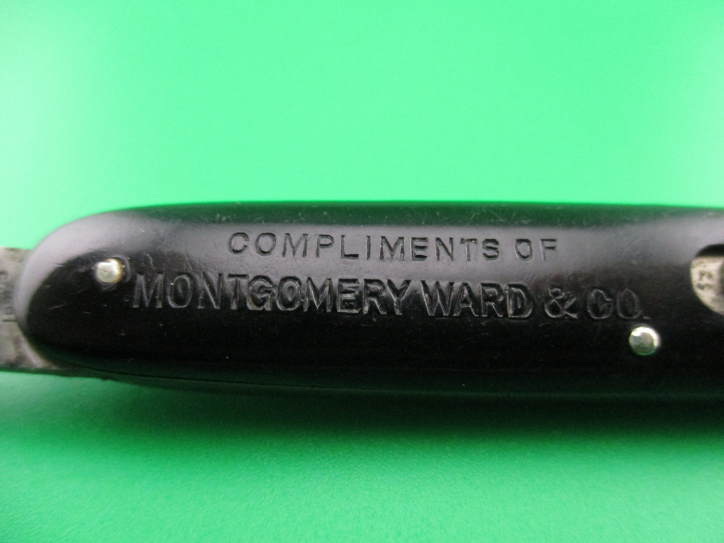 FLYLOCK Double Black switchblade Montgomery Ward & Co knife