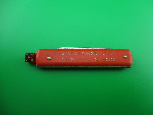 SCHRADE Pullball Red w red die pull advertising switchblade knife
