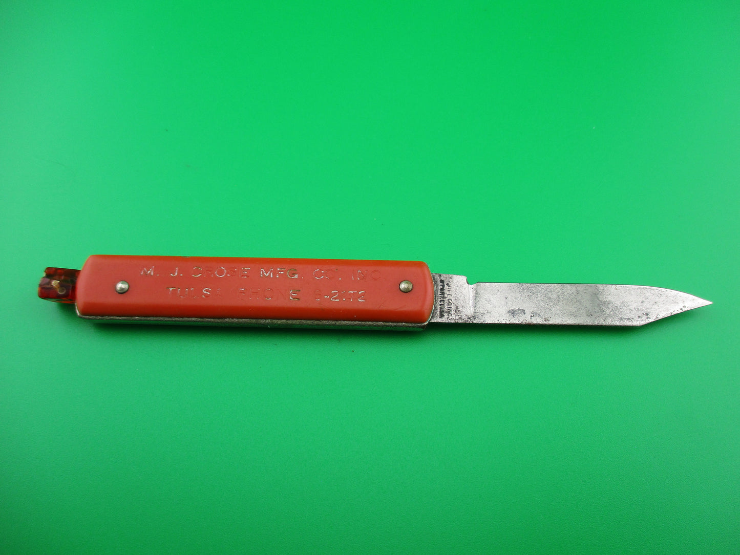 SCHRADE Pullball Red w red die pull advertising switchblade knife