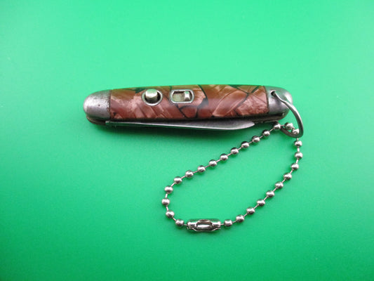 Imperial Jackomatic Jr Keychain switchblade brown pearl black mottled