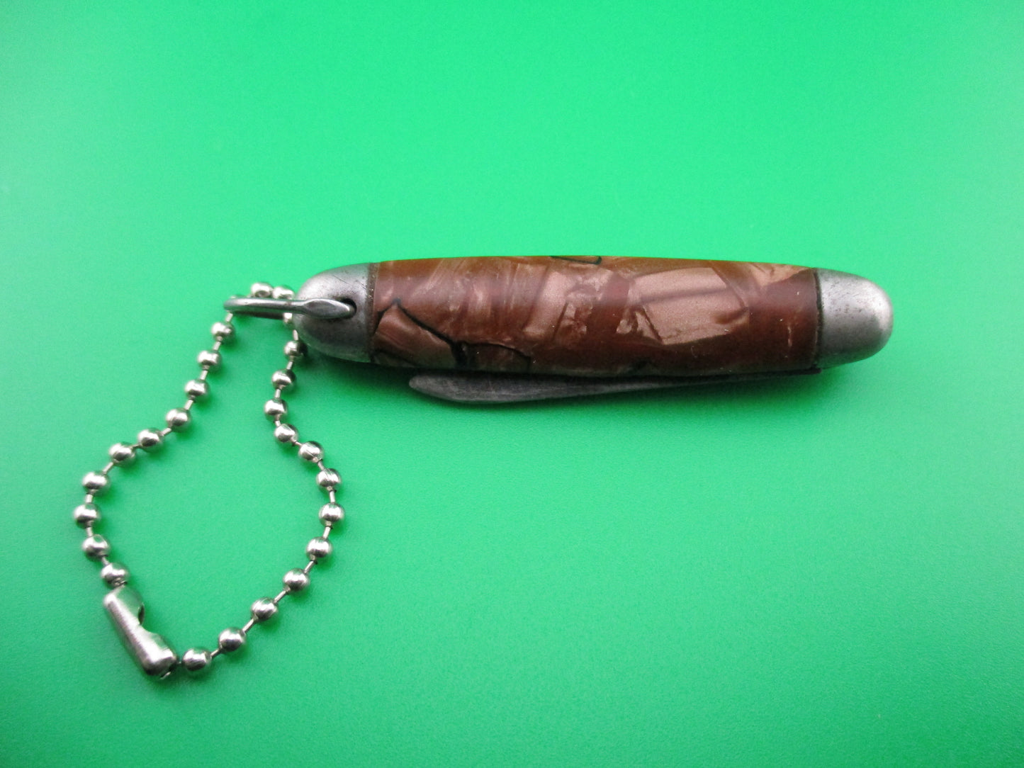 Imperial Jackomatic Jr Keychain switchblade brown pearl black mottled