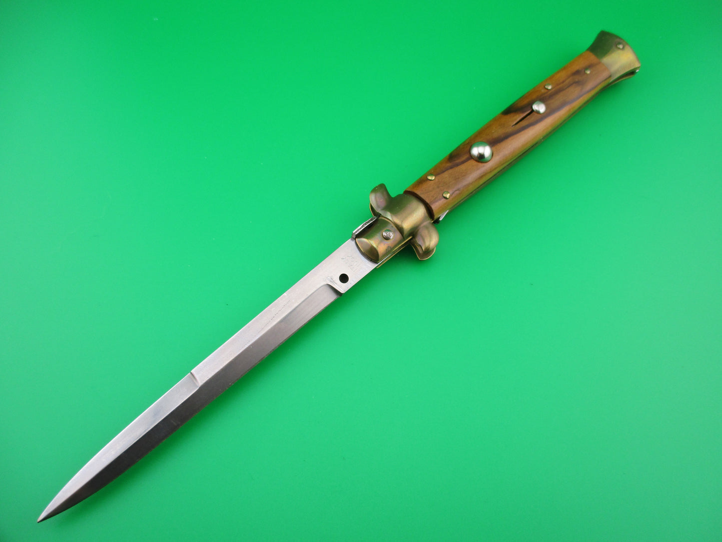 ITALY INOX 28cm Italian Stiletto Bayonet blade automatic knife