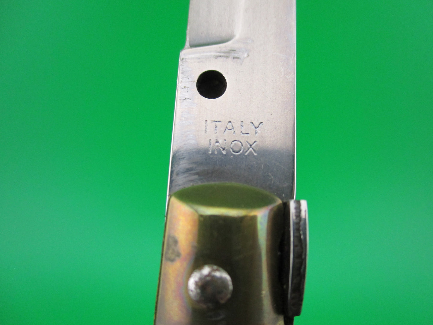 ITALY INOX 28cm Italian Stiletto Bayonet blade automatic knife