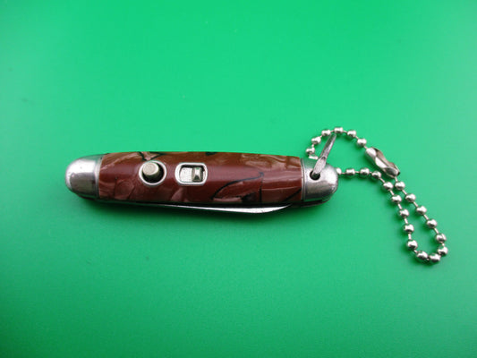 z Imperial Jackomatic Jr Keychain switchblade brown pearl black mottled