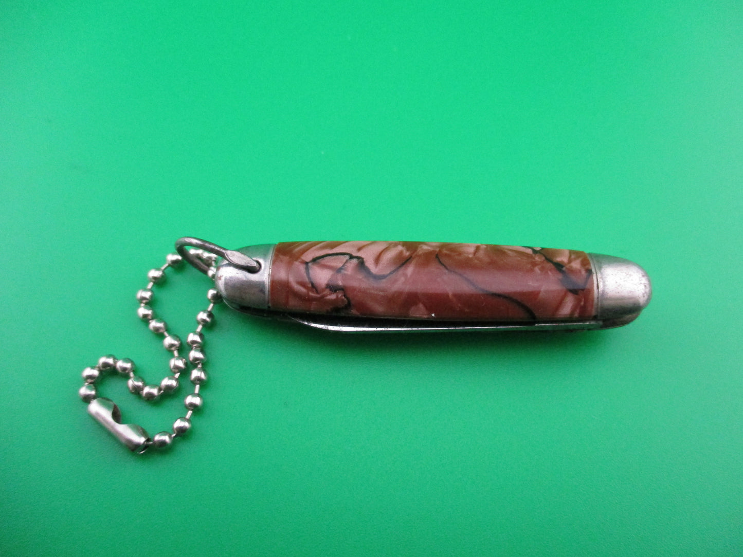 Imperial Jackomatic Jr Keychain switchblade brown pearl black mottled