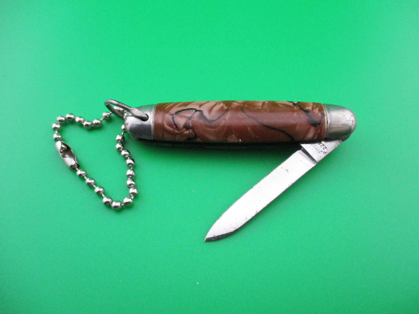 Imperial Jackomatic Jr Keychain switchblade brown pearl black mottled