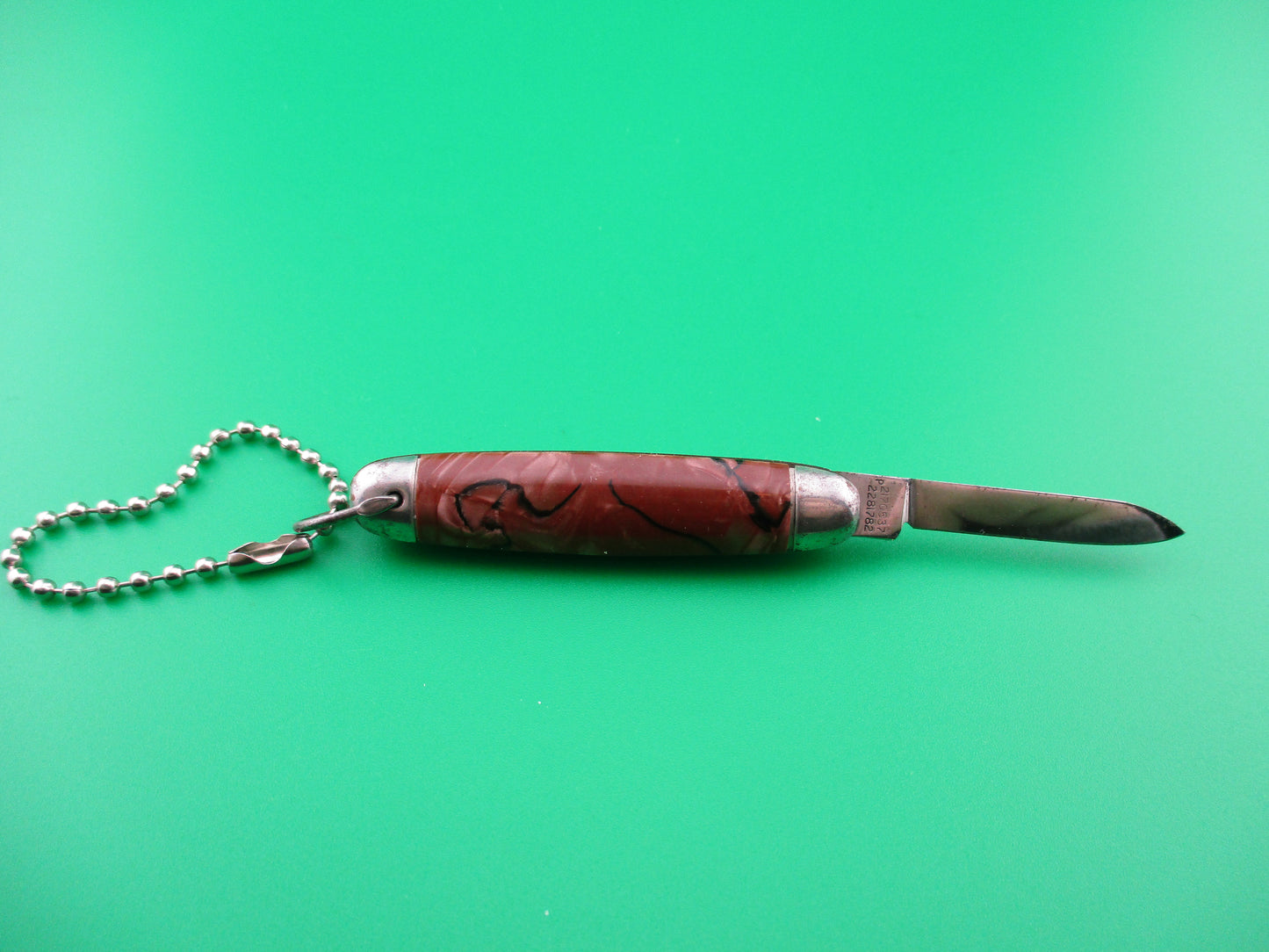 Imperial Jackomatic Jr Keychain switchblade brown pearl black mottled