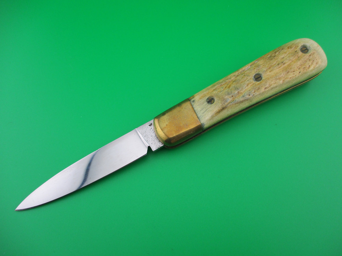 PAUL S MADE IN USA 0 Custom automatic knife Stag & Brass