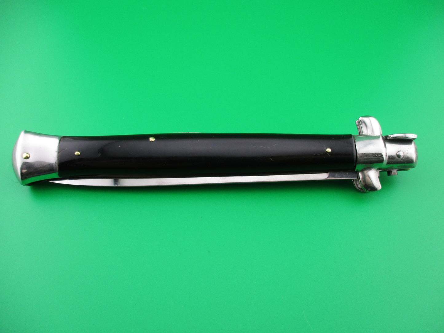 INOX 33cm Italian Stiletto vintage 1980s Dark Horn automatic knife