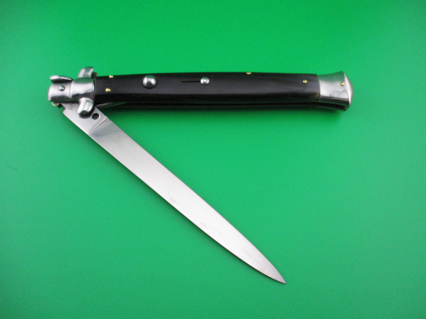 INOX 33cm Italian Stiletto vintage 1980s Dark Horn automatic knife