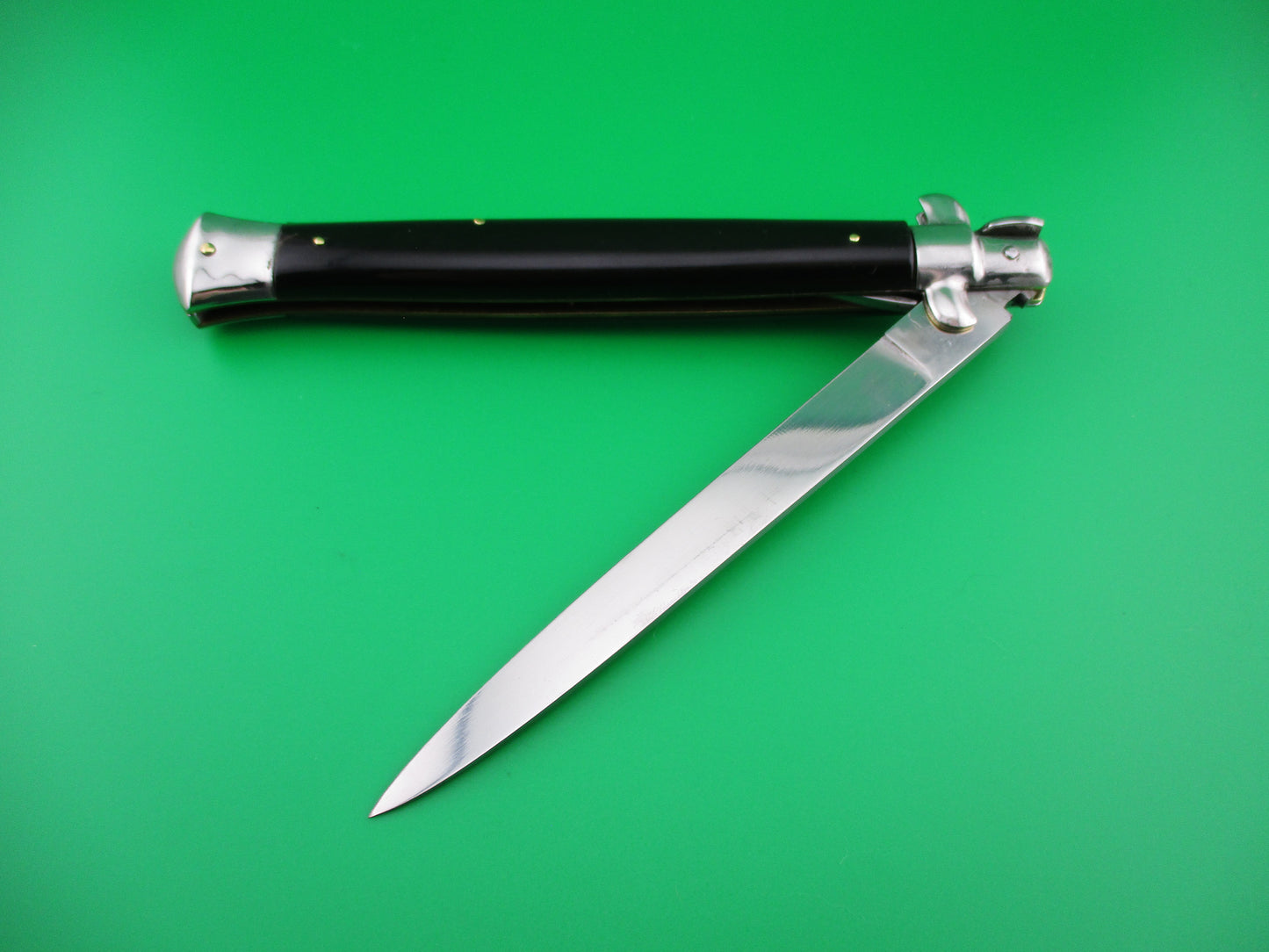 INOX 33cm Italian Stiletto vintage 1980s Dark Horn automatic knife