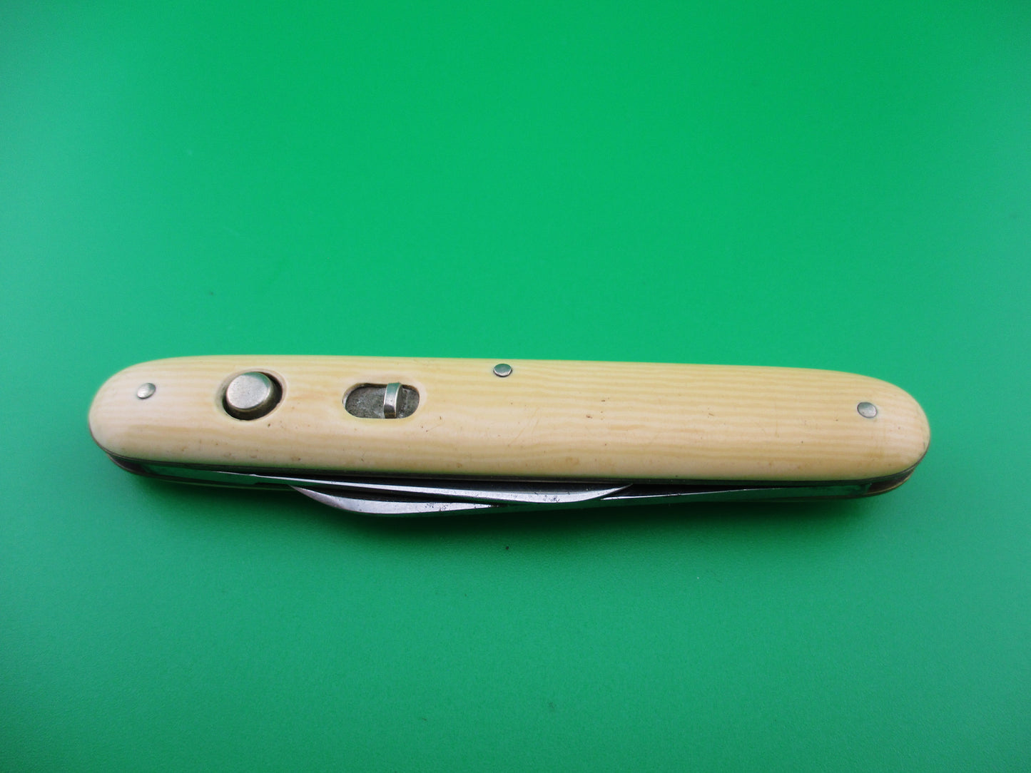 E WECK & SON NEW YORK double Ivory celluloid switchblade knife