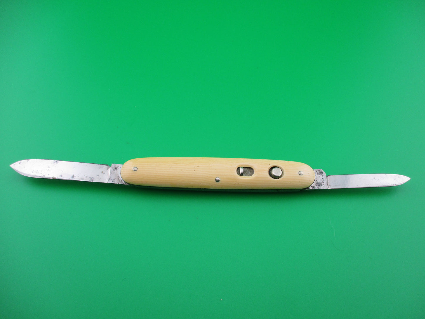 E WECK & SON NEW YORK double Ivory celluloid switchblade knife