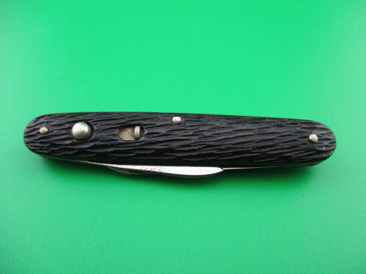 KEEN KUTTER Medium Double Vintage Black Stagged Automatic Knife