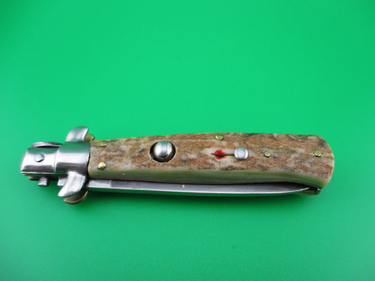 Rostfrei 16cm Italian Stiletto Stag automatic knife