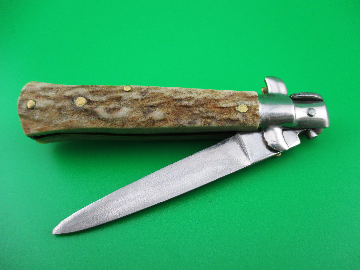 Rostfrei 16cm Italian Stiletto Stag automatic knife