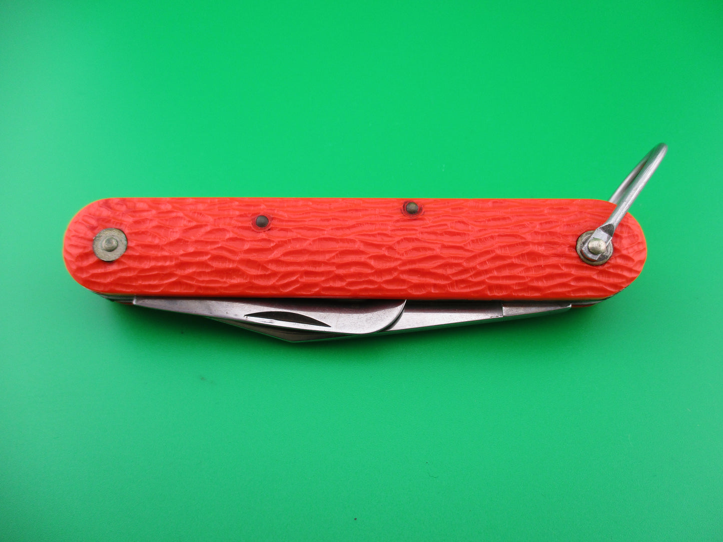 CAMILLUS vintage MC1 Orange paratrooper automatic knife with hook blade