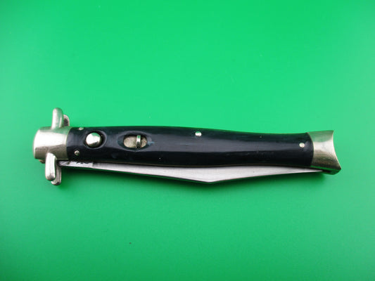 PRESTO Fishtail bowtie Blue swirl celluloid switchblade knife