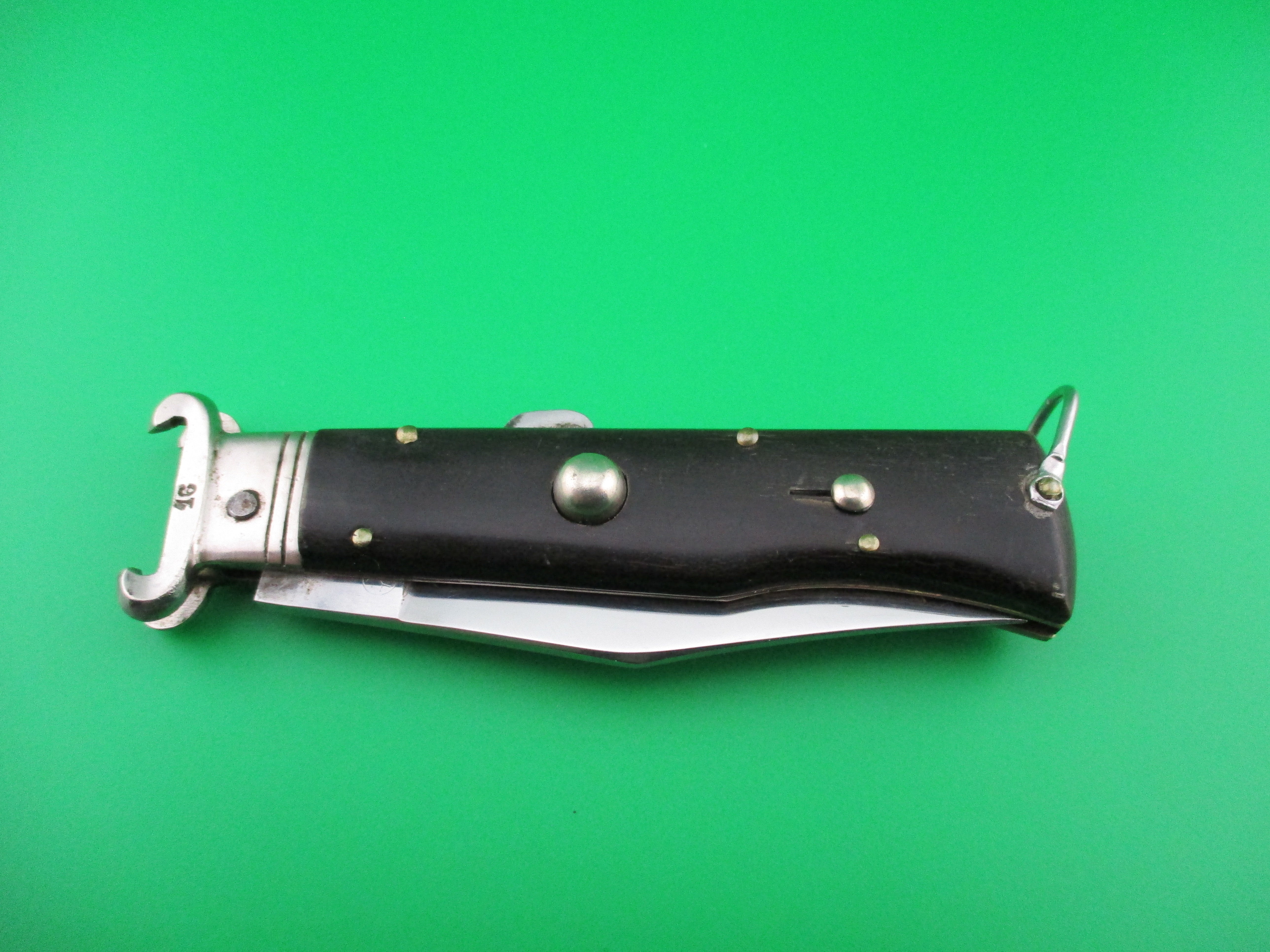 Shell Handle Switchblade z ITALY INOX 20cm Italian Shell Puller Humpback Hunter switchblade vin ...