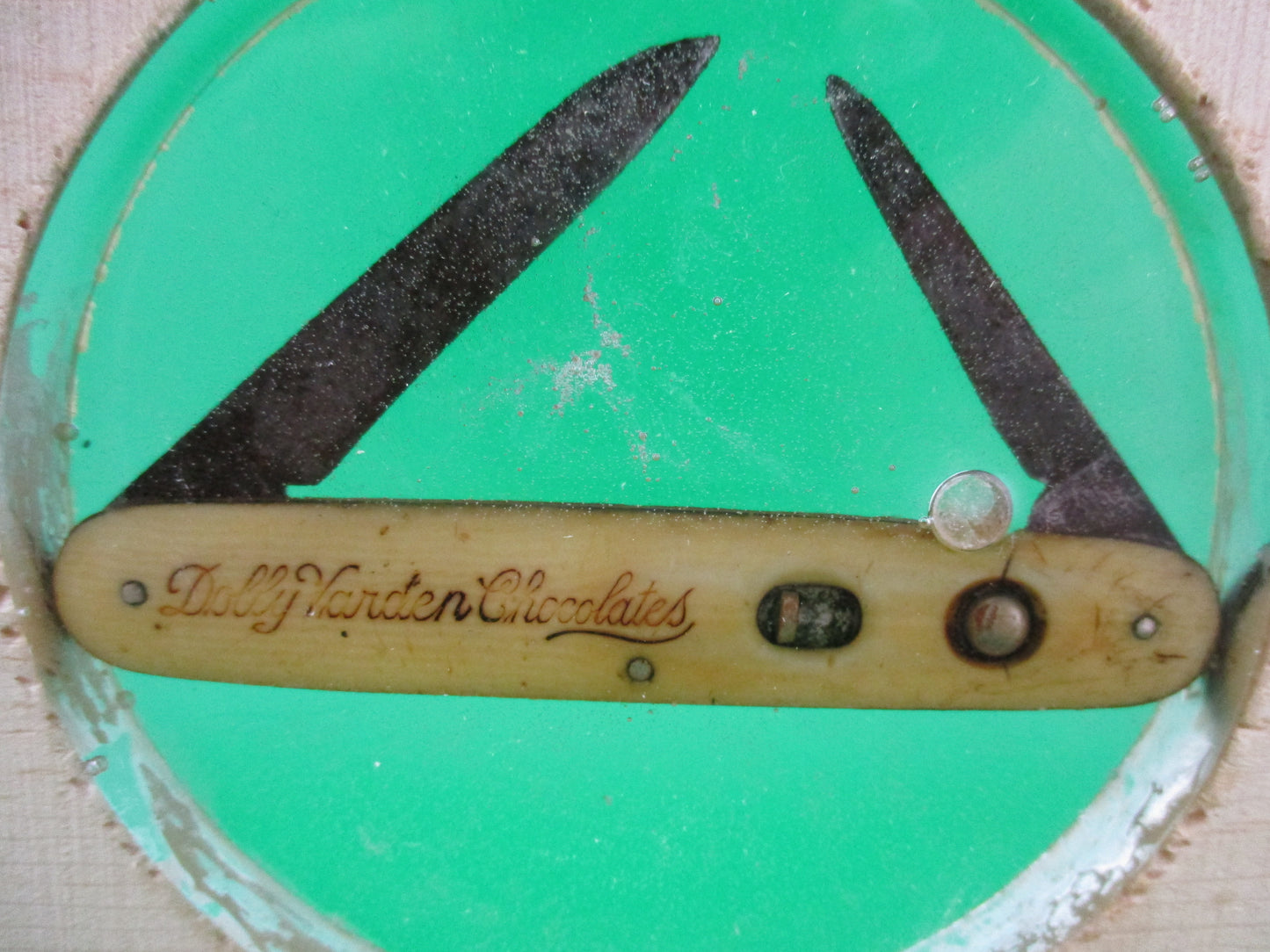 Switchblade Frozen in Time Schrade 7404 Dolly Varden Chocolates in Epoxy #1 of 100