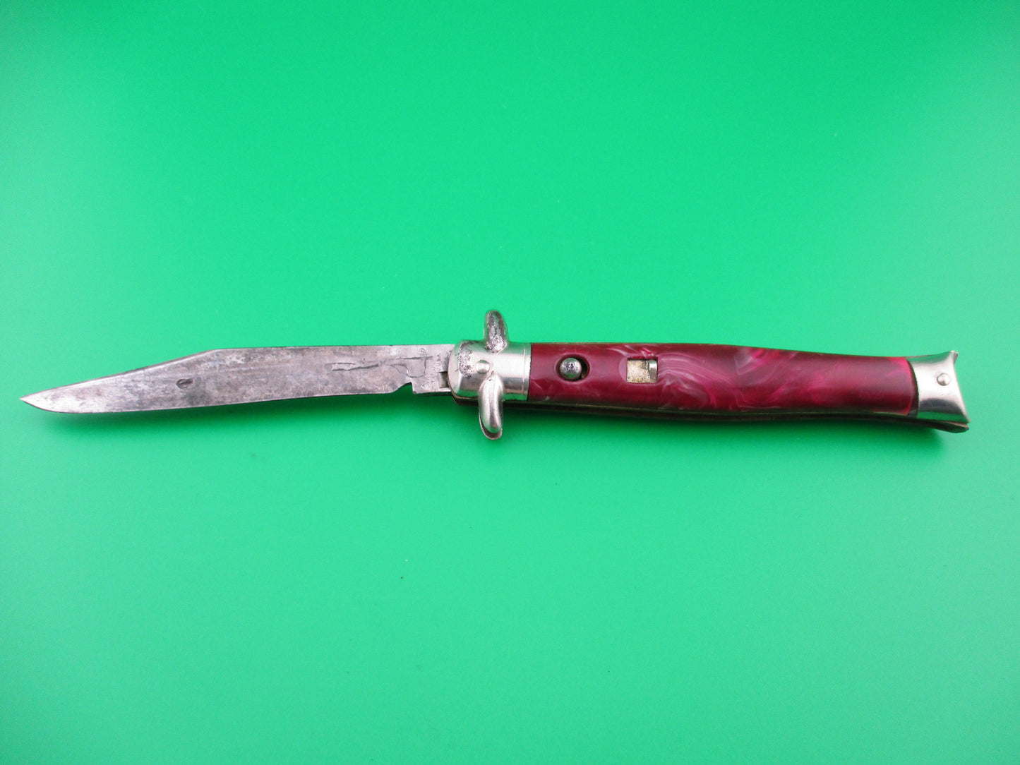 Colonial SHUR-SNAP Bowtie Burgundy early switchblade knife