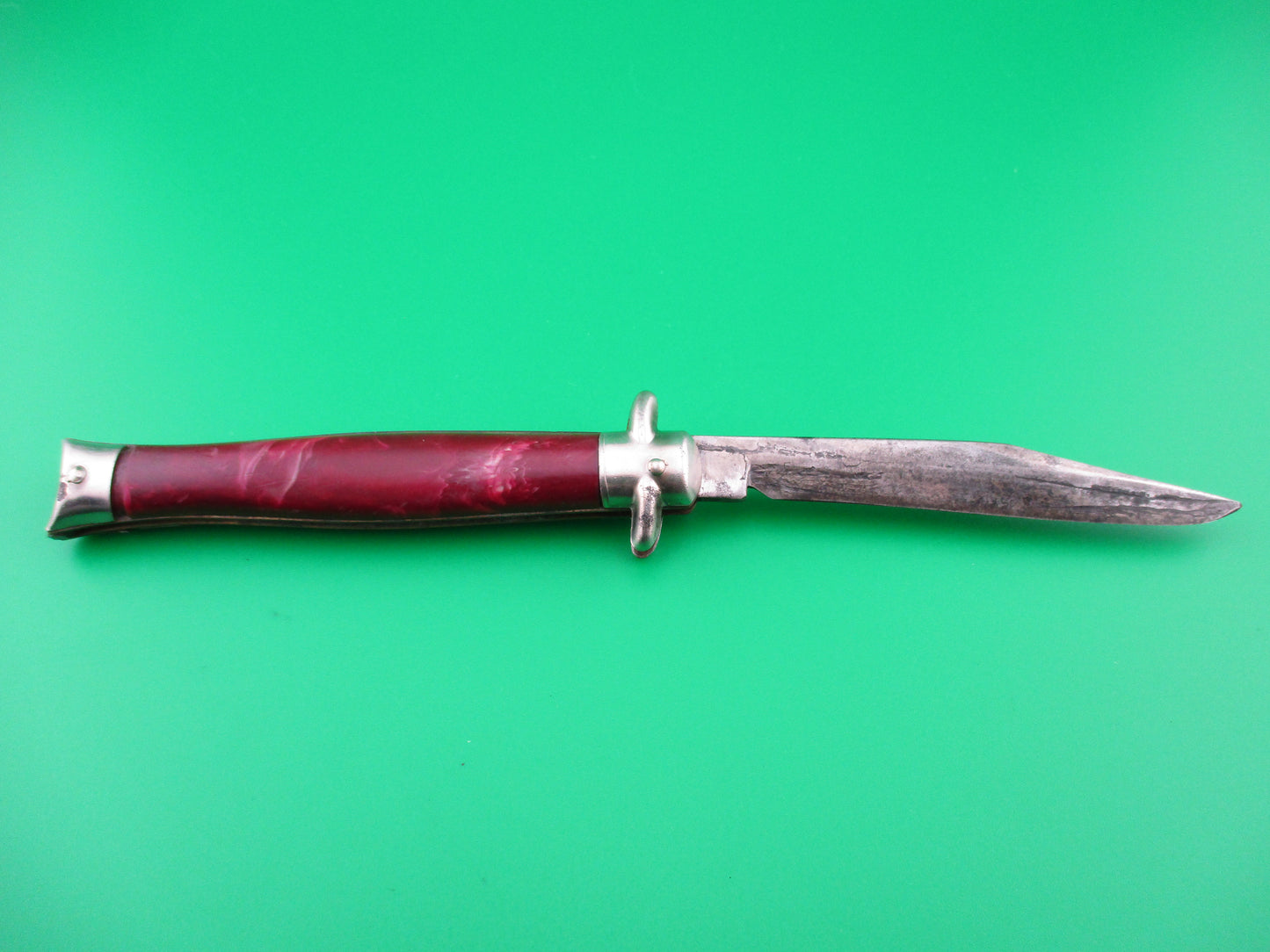 Colonial SHUR-SNAP Bowtie Burgundy early switchblade knife