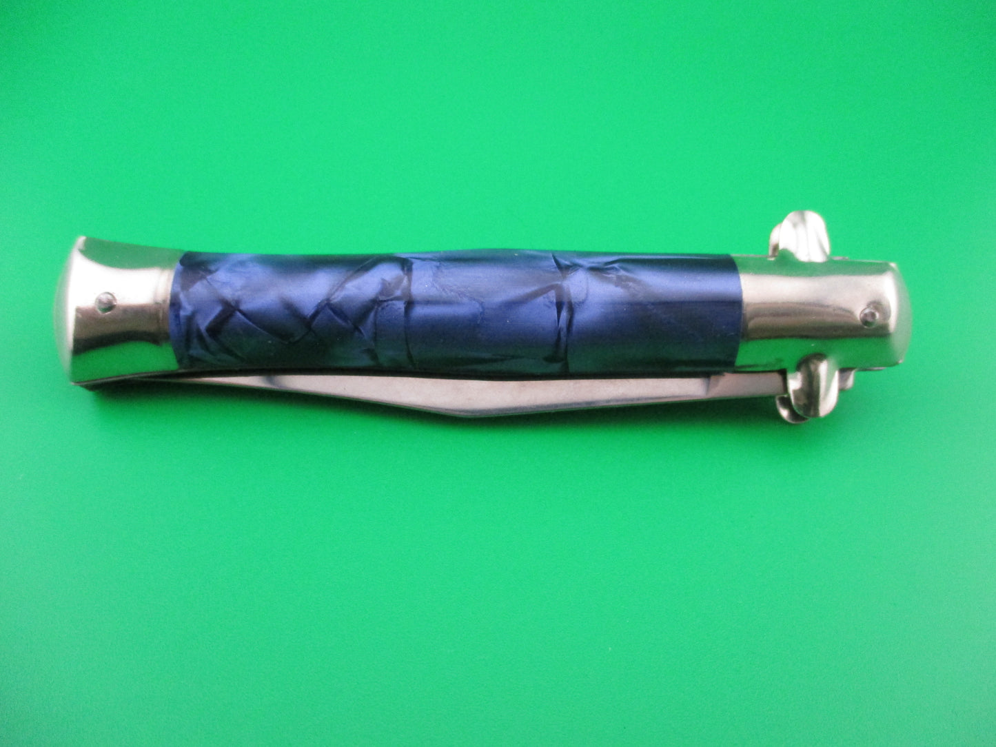 INOX 18cm Italian Tourist knife Blue pearl BoBc automatic knife