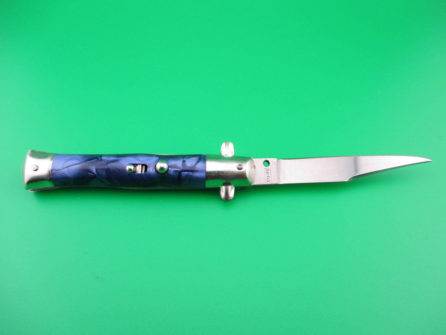 INOX 18cm Italian Tourist knife Blue pearl BoBc automatic knife