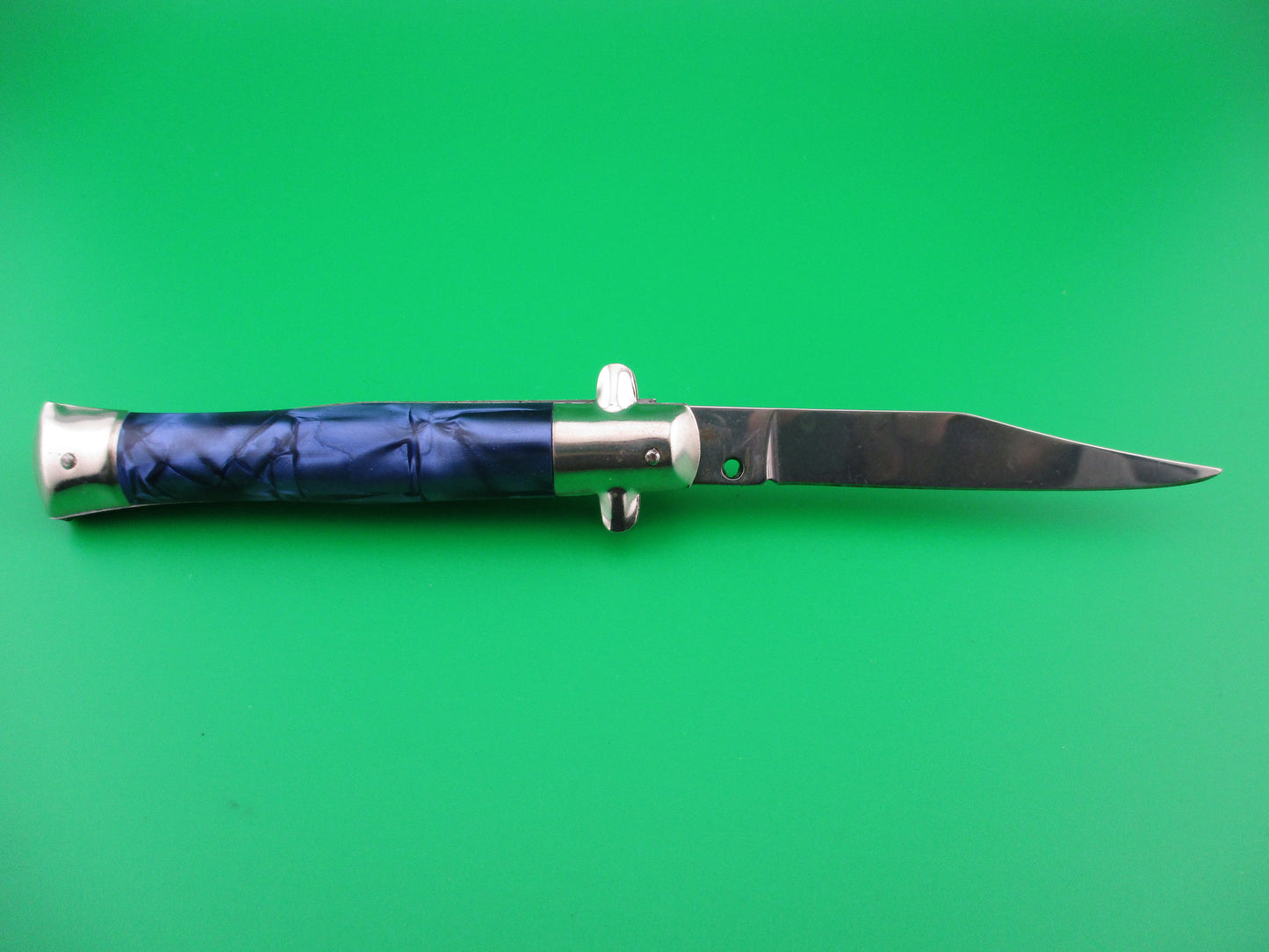 INOX 18cm Italian Tourist knife Blue pearl BoBc automatic knife