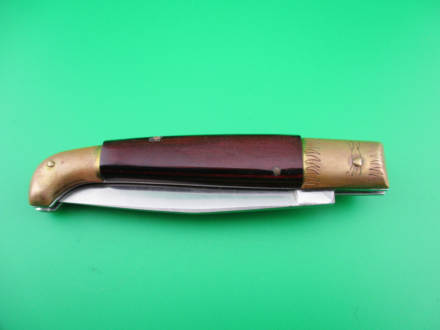 Jndiana PATENT 21cm Pattada Italian Birds head Cocobolo wood switchblade knife