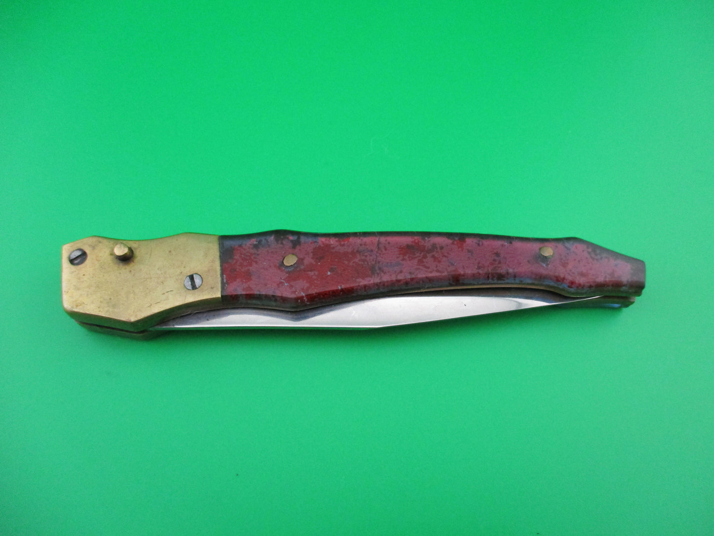 RPK 25cm Russian Prison Knife Red luster Brass vintage automatic knife