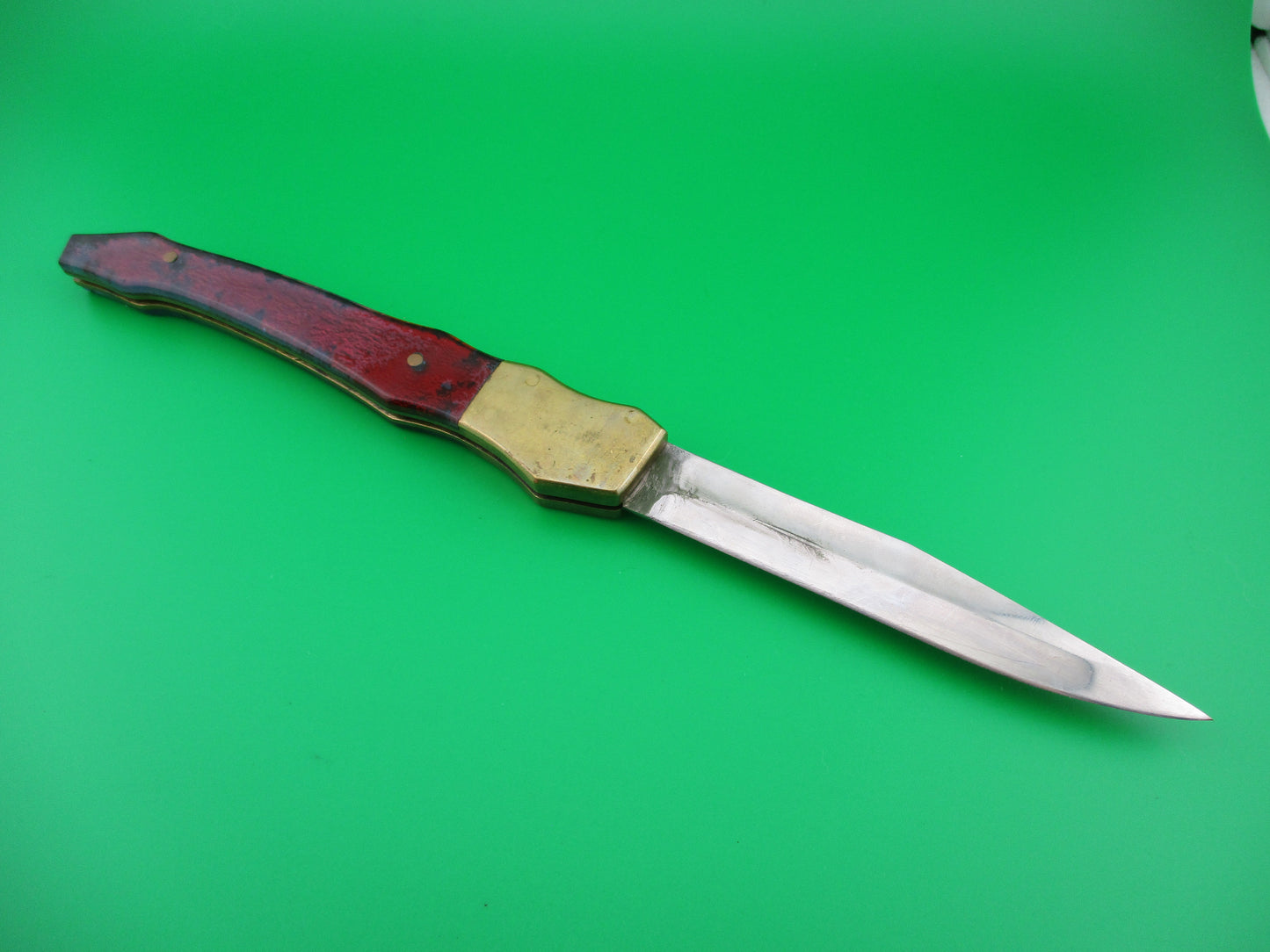 RPK 25cm Russian Prison Knife Red luster Brass vintage automatic knife