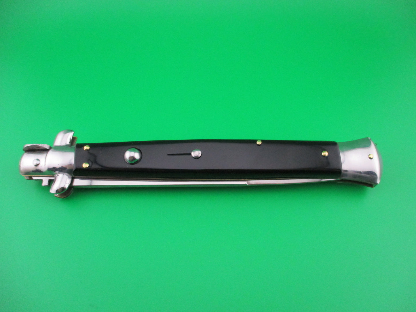 INOX ITALY STAINLESS 33cm Italian Bayonet blade Black Stiletto switchblade knife