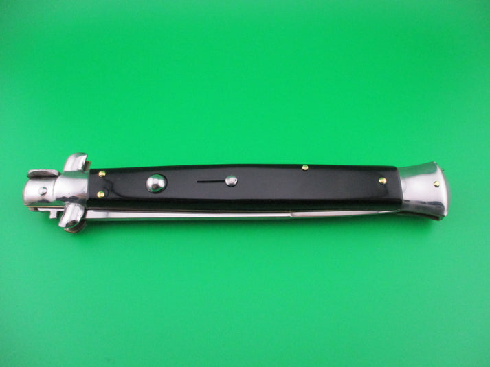 INOX ITALY STAINLESS 33cm Italian Bayonet blade Black Stiletto switchb ...