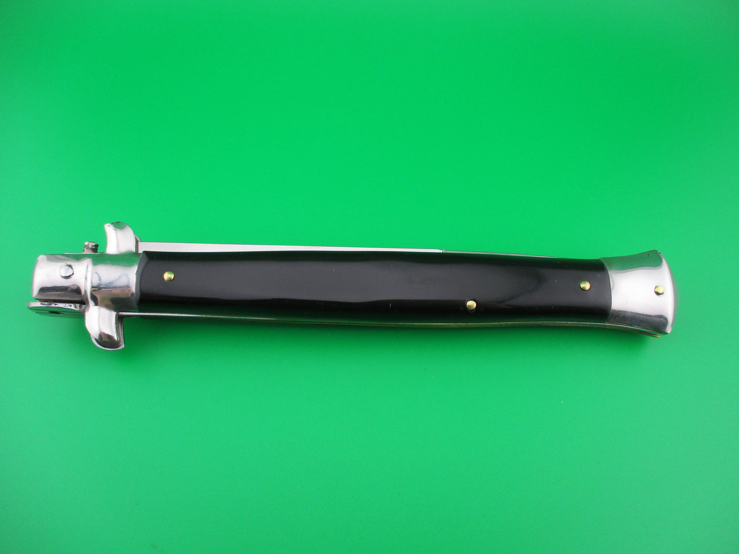 INOX ITALY STAINLESS 33cm Italian Bayonet blade Black Stiletto switchblade knife