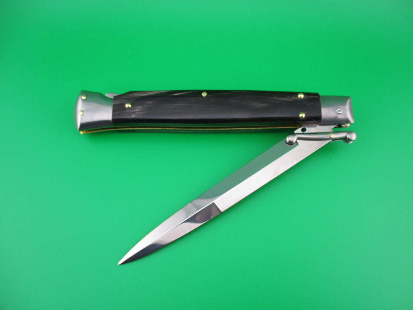 FRANK B ITALY 28cm Italian Swing Guard Dark Horn automatic knife