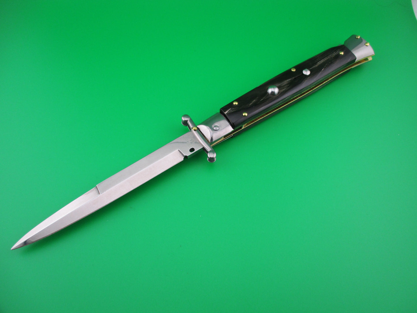 FRANK B ITALY 28cm Italian Swing Guard Dark Horn automatic knife