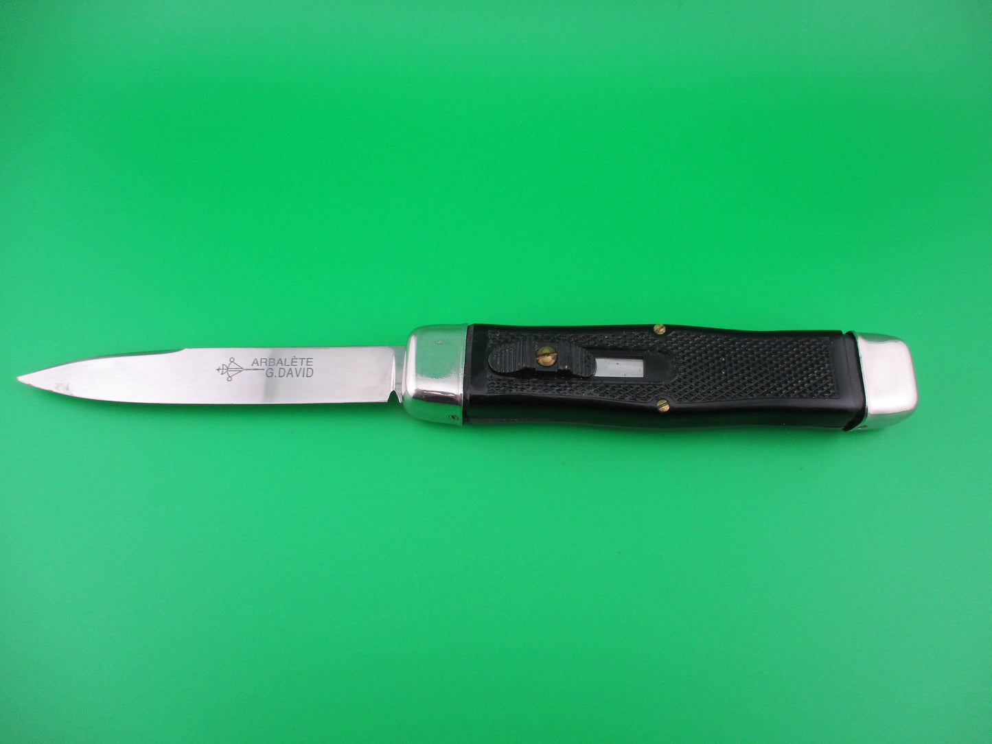 ARBALETE G. DAVID 23cm French Vintage OTF Black DA automatic knife