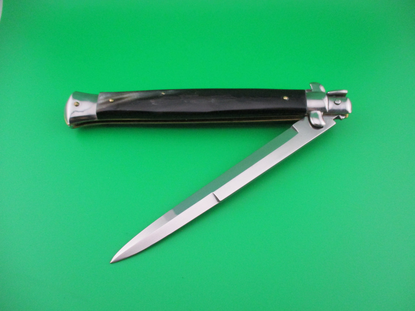 STILETTO ITALY 33cm Italian Stiletto swivel bolster Horn automatic knife