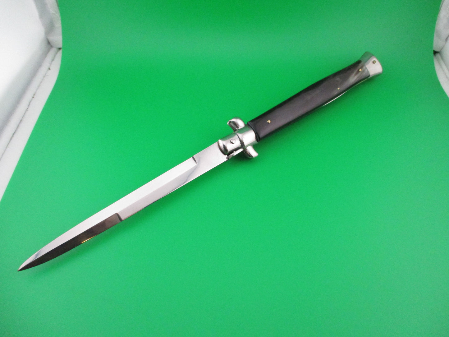 STILETTO ITALY 33cm Italian Stiletto swivel bolster Horn automatic knife