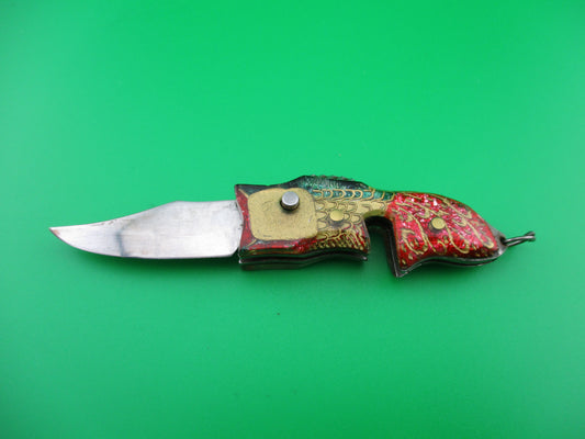 RPK 10cm Russian Prison Knife Fish colorful keychain automatic knife