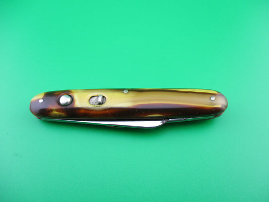 Schrade Cut Co Medium double Butter & Molasses celluloid automatic knife