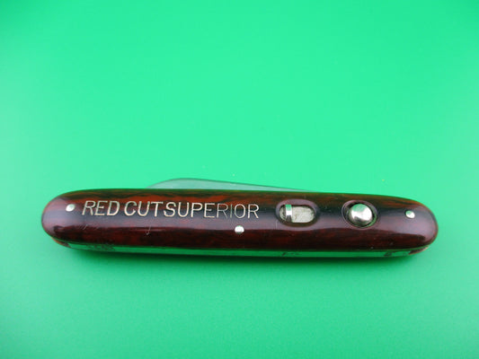 Schrade Cut Co Medium Double Cocobolo cell Red Cut Superior Tobacco knife