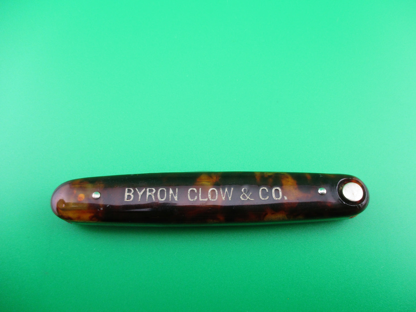 z Press Button Knife Co medium double Tortoise celluloid automatic knife