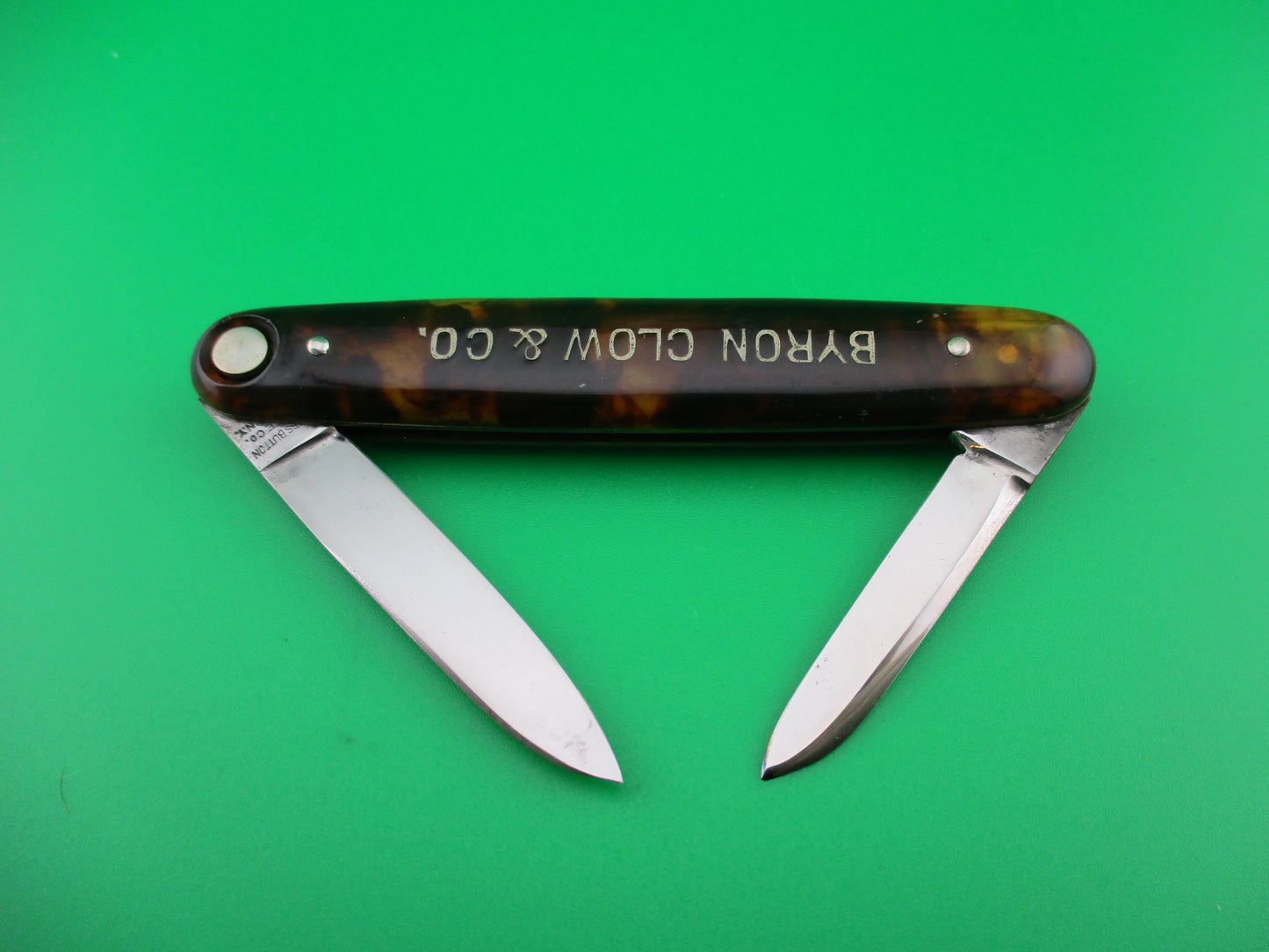 z Press Button Knife Co medium double Tortoise celluloid automatic knife