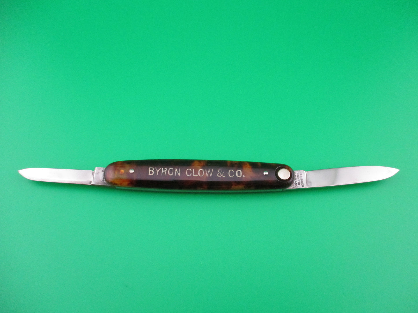 z Press Button Knife Co medium double Tortoise celluloid automatic knife