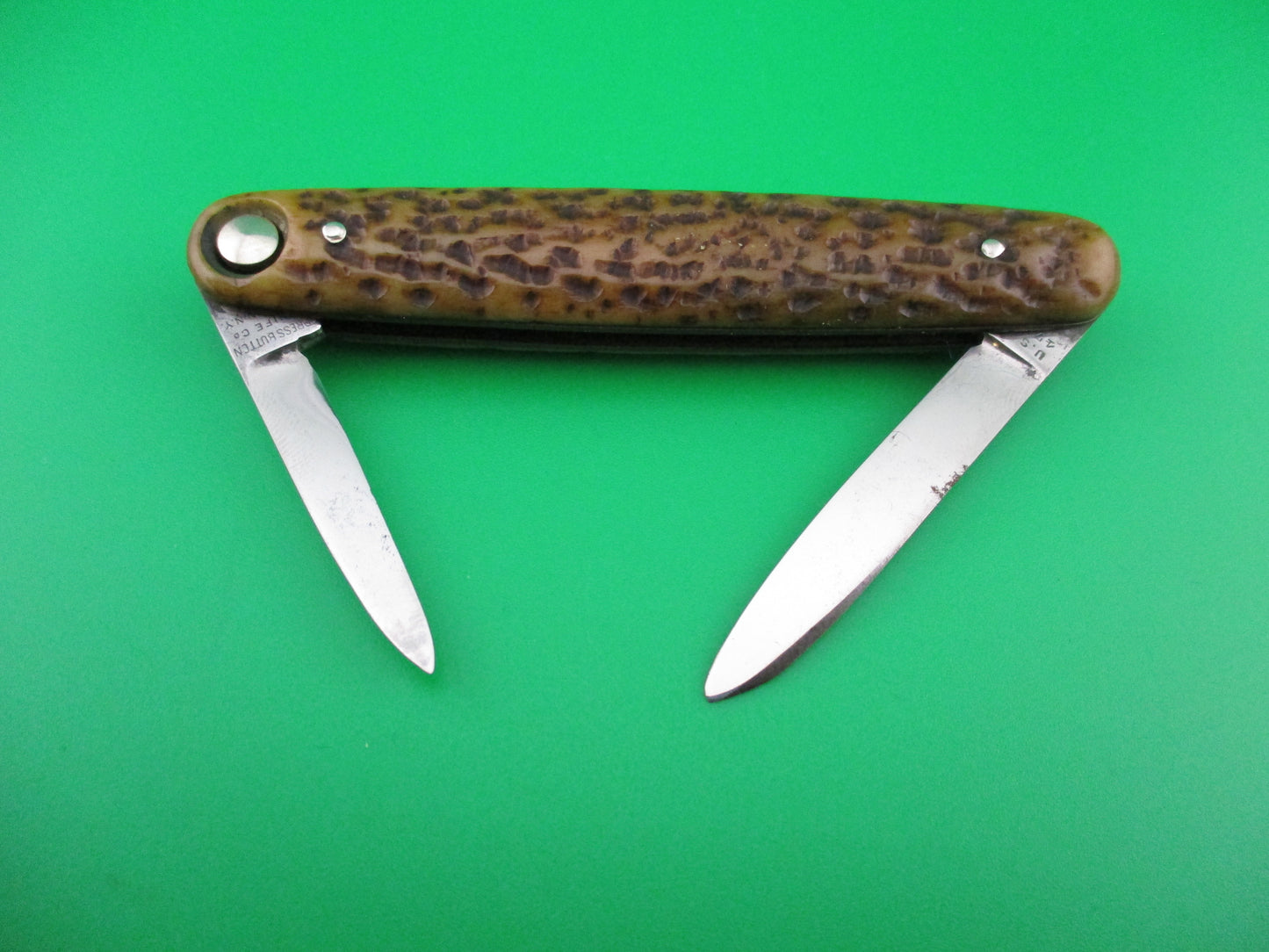 Press Button Knife Co medium Bone double automatic knife